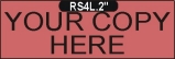 RS-4L.2 - Rubber Hand Stamp w/Logo - 1in.x2in. Max Copy Area