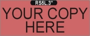 RS-5L.3 - Rubber Hand Stamp w/Logo - 1.25in.x3in. Max Copy Area
