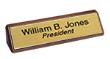 2in.x8in. Desk Sign<br>Walnut Easel<br>w/ Plastic Nameplate