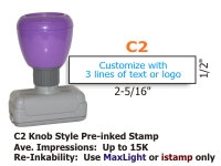 PI-MLC2 - C2 Knob Style Preink Stamp 