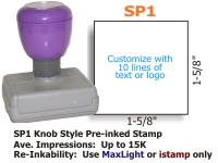 PI-MLSP1 - SP1 Knob Style Preink Stamp 