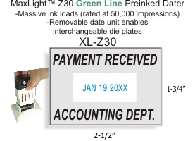 XL-D30 - MaxLight Z30 Preink Dater