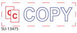 SU-13475 - "Copy" 2 Color<BR>Pre-inked Stamp