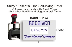 H-6103 - Shiny H-6103 Heavy Duty Self-Inking Dater