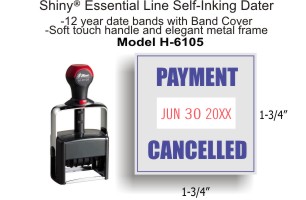 H-6105 - Shiny H-6105 Heavy Duty Self-Inking Dater