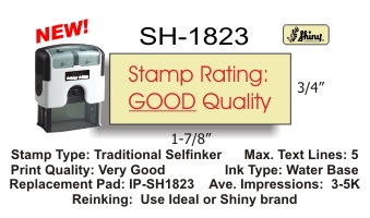 S-1823 - Shiny S-1823 Self-Inking Stamp