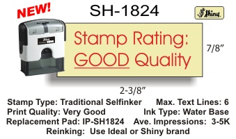 S-1824 - Shiny S-1824 Self-Inking Stamp