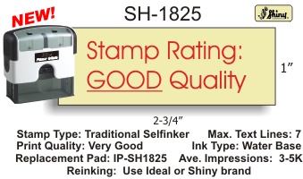 S-1825 - Shiny S-1825 Self-Inking Stamp