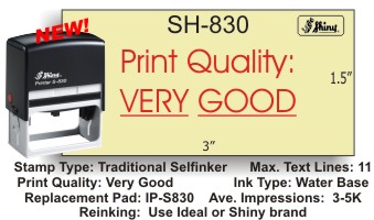 Shiny® S-830 Self-Inking Stamp