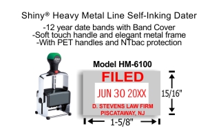 DS-SH6100 - Shiny HM-6100 Heavy Metal Self-Inking Dater 