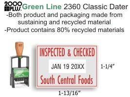 Green Line 2000Plus Model 2360 Self-Inking Dater