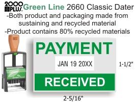 Green Line 2000Plus Model 2660 Self-Inking Dater