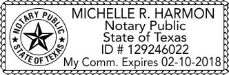 S-1824 Shiny Self-Inking Full-Size Rectangular Notary Stamp