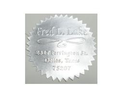 We've been making lasting impressions since 1889 with our stamps, seals, embossers, and more. Buy a 40ea. Glossy Silver Foil Embossing Labels here.