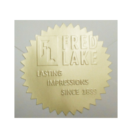 From rubber stamps to desk embossers, Fred Lake has the supplies you need. Purchase our 40ea. Matte Gold Foil Embossing Labels right here.