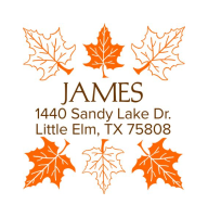From rubber stamps to desk embossers, Fred Lake has the supplies you need. Purchase our 2-Color Maple Leaves Square Designer Address Stamp right here.