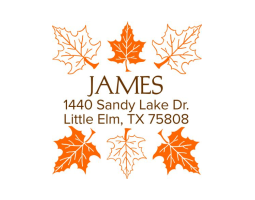 If you’re looking for a beautifully designed maple leaf address stamp, look no further than Fred Lake. Browse our color options and order today!