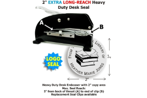 Looking for embossers, stamps, seals, and more? Browse the Fred Lake catalog, and purchase a 2-in. Extra Long-Reach Desk Seal With Custom LOGO here.