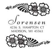 Custom Tropical Flower Address Stamp CS-50044