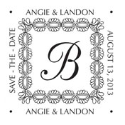 Custom Monogram Save The Date Stamp CS-50064