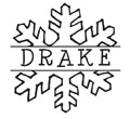 CS-70060 - Snowflake Monogram Stamp - CS-70060