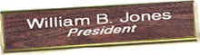 2in.x10in. Desk Sign<br>Aluminum Holder<br>w/ Plastic Nameplate
