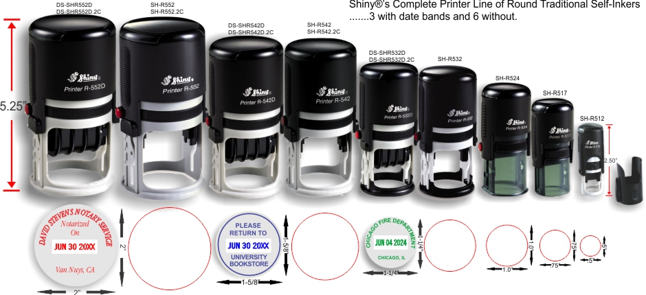 Shiny Non-Self-Inking Number Stamp Size 5 - 8 Bands