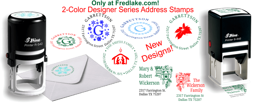  StampMark Customized Signature/Logo Stamp + 2 Lines of Text -  Large Size - Choose from 15 Ink Colors : Office Products