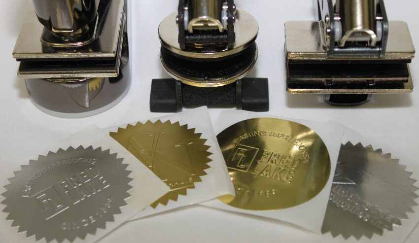 40ea. Glossy Gold Foil Embossing Labels - Embossing Labels