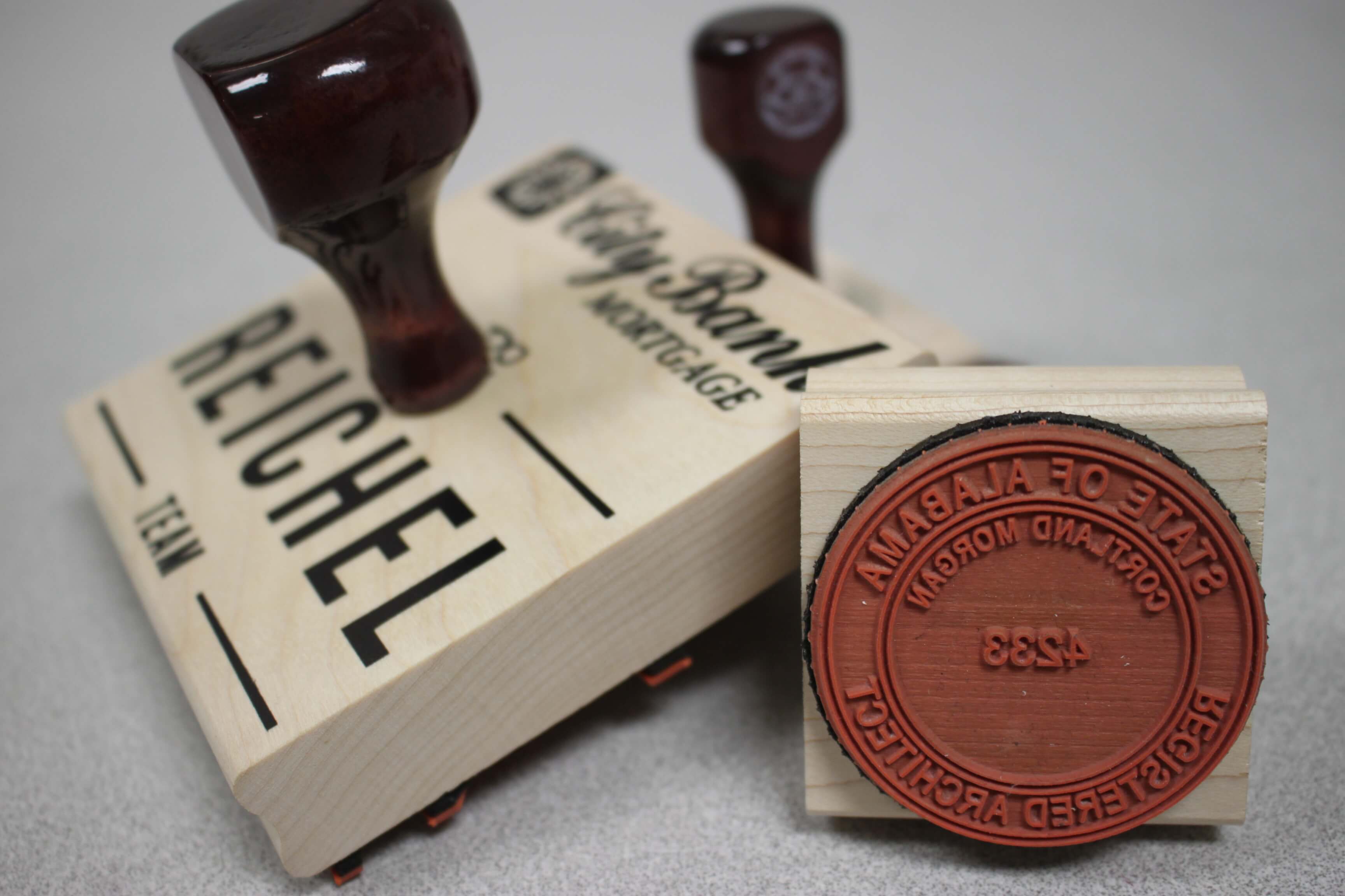 Fred Lake connects people with stamps, embossers, and other desk products. Purchase your 2-in. Round Logo Rubber Stamp right here.
