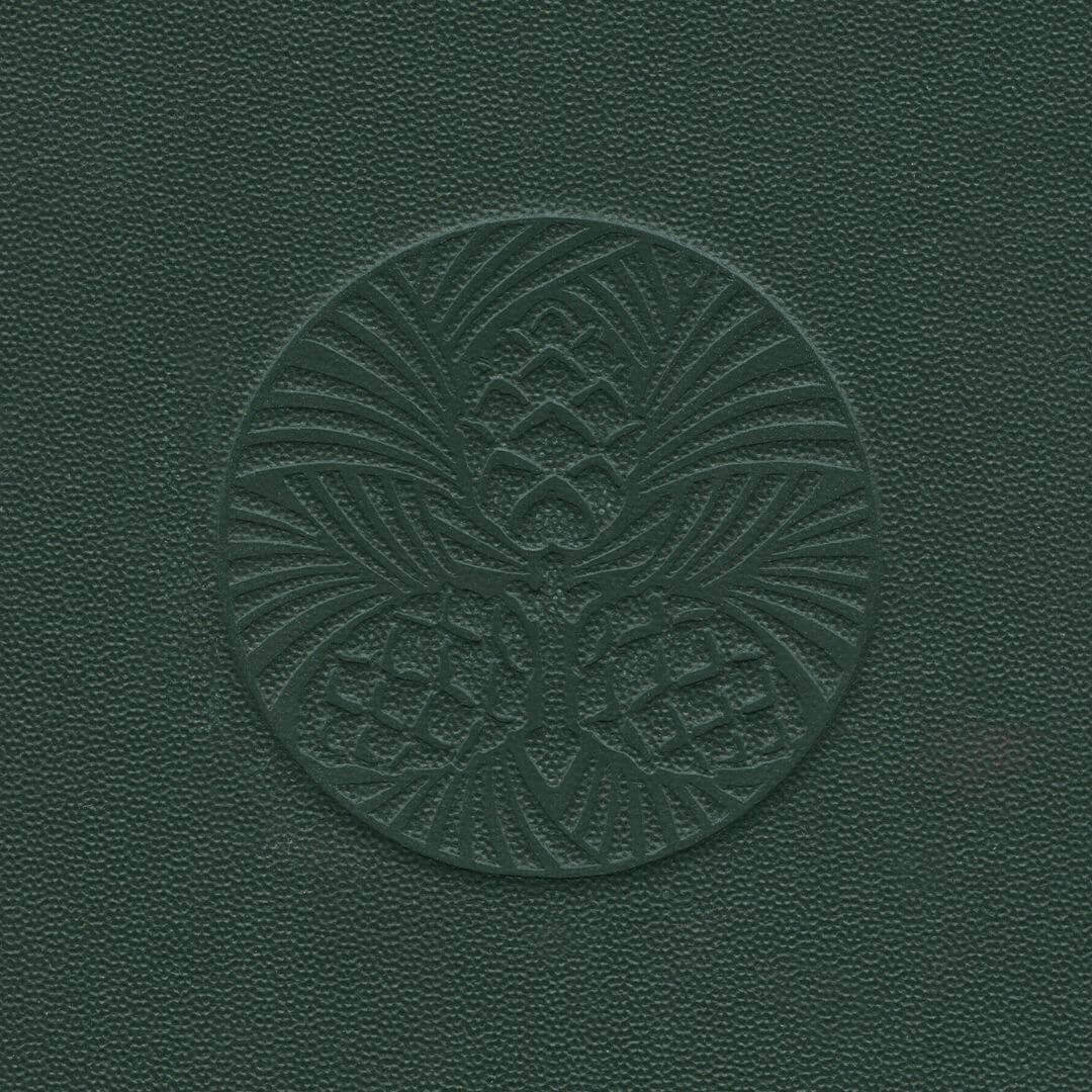 embossed round logo design