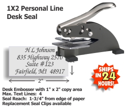 Fred Lake is your source for embossers, stamps, and other office supplies. Purchase your Standard Stationery-Type Desk Embosser here.