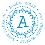 CS-50022-SI - Custom Monogram Address Stamp CS-50022