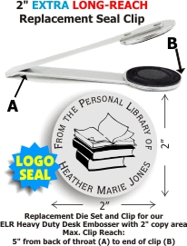 Shop for affordable office supplies at Fred Lake. Browse our catalog and purchase your own 2" Desk Embossing Seal Clip Insert here.