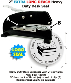 For products that leave a lasting impression, count on Fred Lake. Browse our catalog and buy a 2" Extra Long-Reach Desk Embossing Logo Seal here.