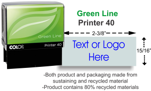 Green Line Printer 40 Self-inking stamp from COLOP