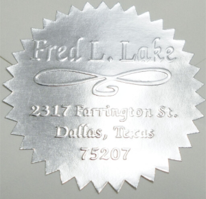 Silver Foil Embossing Labels