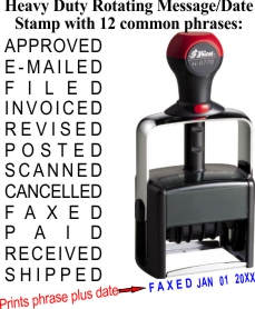 Shiny H-6770 12 Phrase Self-Inking Date Stamp