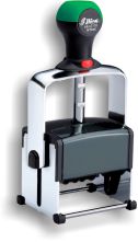 Shiny® Model 6103 Heavy Metal Line Heavy Duty 1-3/16in. X 2in. Self-inking Dater. 80% metal. 20% plastic. 100% rock solid! Green handles made with PET (recycled) plastic and now include built-in NTbac fungistatic agent.