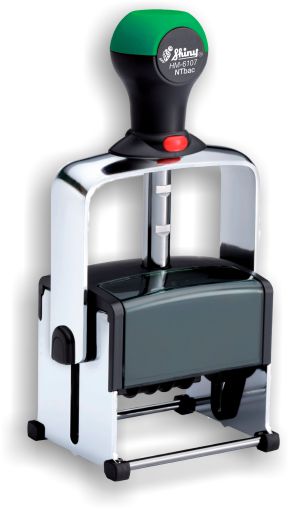 Shiny® Model HM-6107 Heavy Metal Self-Inking Dater
with a 1-9/16in x 2-3/8in Impression Area.