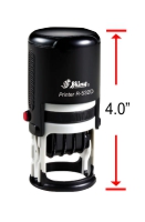 Shiny Model R-532D Printer Line self-inking dater with 1-1/4in. diameter text plate.  11 year date band.