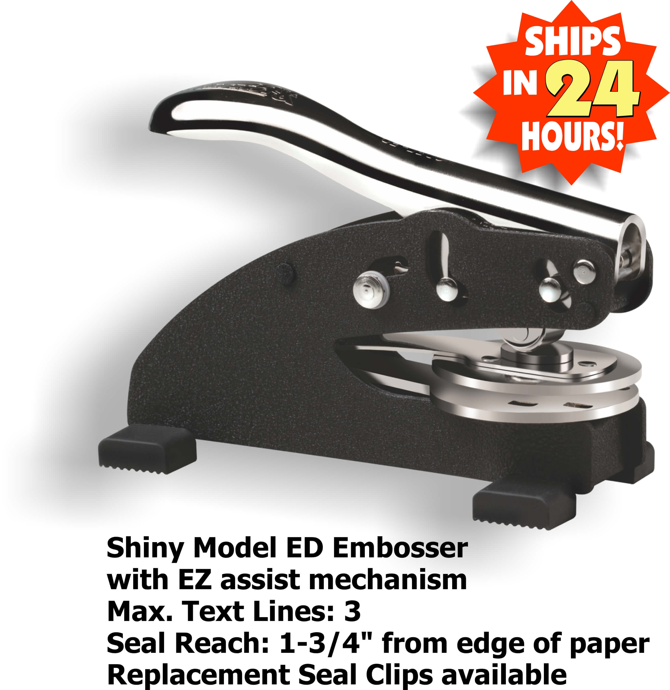 Notary Embosser l  Customized Shiny Ez-seal Round Official Notary Embosser 