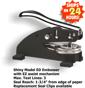 Shop for affordable office supplies at Fred Lake. Browse our catalog and purchase your ED Personal Line Round Desk Embossing Seal here.