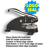 Add a distinctive touch to your stationery and important documents with the Shiny Model ED Desk Style Embosser Seal. Order now!