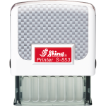 Shiny USA S-853 Self-Inker with a 3/4 x 1-7/8 inch impression area.