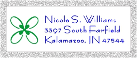 At Fred Lake, our four blade address stamp can be customized with various color combinations. Browse our color options and order today!