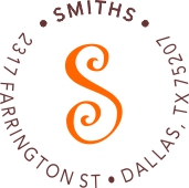 If you want a customized circular address stamp, look no further than the Two-Color Monogram Initial (Style S4) Address Stamp from Fred Lake. Shop today!